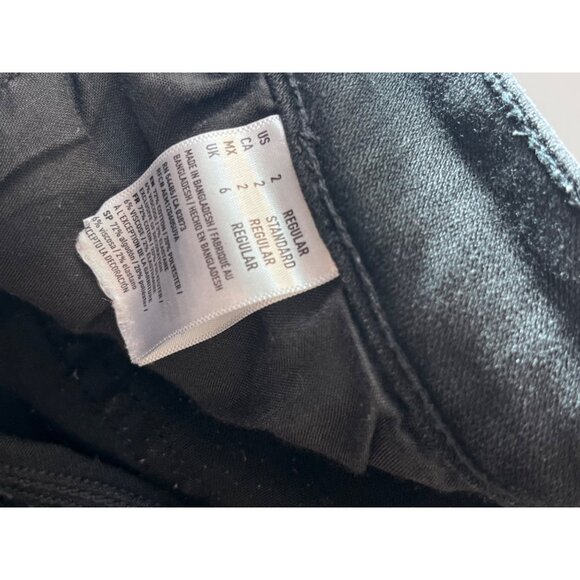American Eagle Outfitters Womens Black Skinny Jeans Size 2 Distressed Knee Denim - Picture 10 of 11